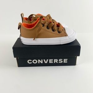 NWT Baby/Toddler 6 Caramel Leather Low Tops